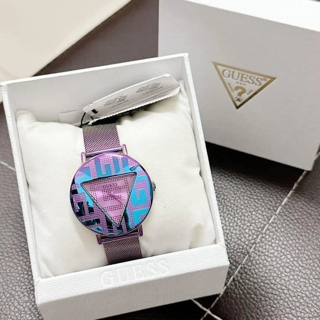 Guess Iconic Quartz Multicolor Dial Multicolor Mesh Bracelet Watch For Women - GW0479L1 Buy Now By Guess