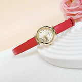 Guess Trend Dragon Gold Dial Red Leather Strap Watch For Women - GW0646L1 Buy Now By Guess