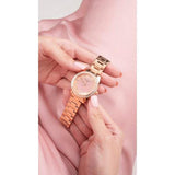 Guess Glitter Diamonds Pink Dial Rose Gold Steel Strap Watch for Women - GW0405L3 Buy Now By Guess