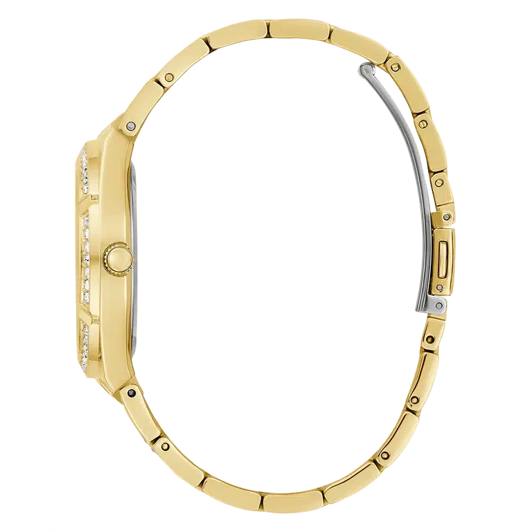 Guess Allara Quartz Gold Dial Gold Steel Strap Watch For Women - GW0604L2 Buy Now By Guess