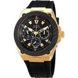 Guess Legacy Black Dial Black Rubber Strap Watch for Men - W1049G5 Buy Now By Guess