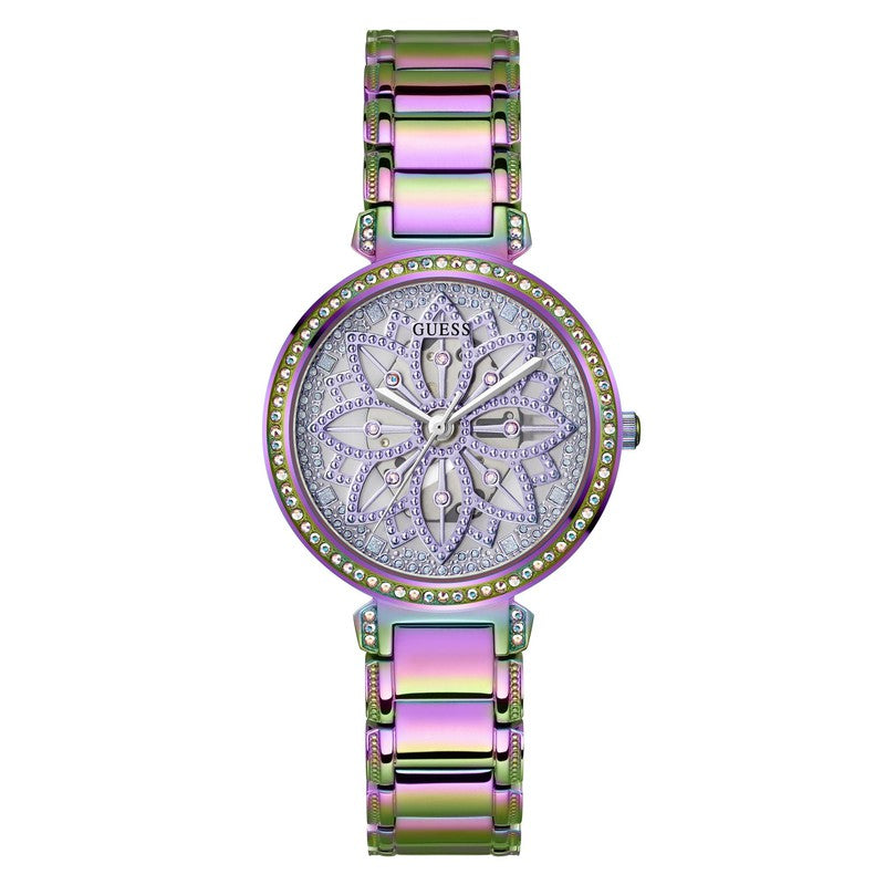 Guess Lily Analog Purple Dial Purple Steel Strap Watch For Women - GW0528L4 Buy Now By Guess