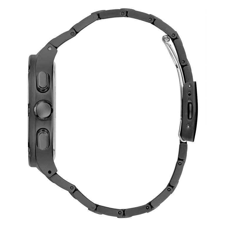 Guess Headliner Multifunction Black Dial Black Steel Strap Watch For Men - GW0572G3 Buy Now By Guess