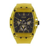 Guess Phoenix Multi Function Black Dial Yellow Rubber Strap Watch for Men - GW0203G6 Buy Now By Guess