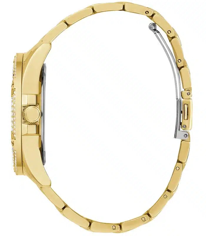 Guess BFF Multifunction Gold Dial Gold Steel Strap Watch for Men - W0231L2 Buy Now By Guess