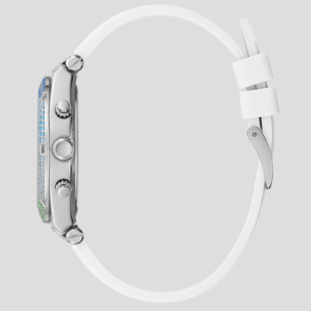 Guess Glitz Pride Limited Edition White Dial White Rubber Strap Watch for Women - GW0407L4 Buy Now By Guess