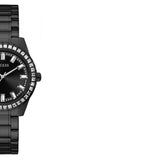 Guess Sparkler Diamonds Black Dial Black Steel Strap Watch for Women - GW0111L4 Buy Now By Guess