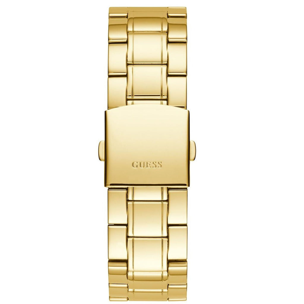 Guess Hendrix Multifunction Black Dial Gold Steel Strap Watch for Men - W1309G2 Buy Now By Guess