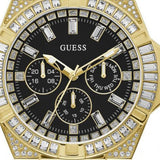 Guess Zeus Chronograph Diamonds Black Dial Black Silicone Strap Watch For Men - GW0208G2 Buy Now By Guess