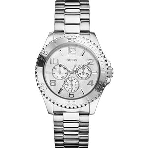 Guess BFF Multifunction Silver Dial Silver Steel Strap Watch for Women - W0231L1 Buy Now By Guess