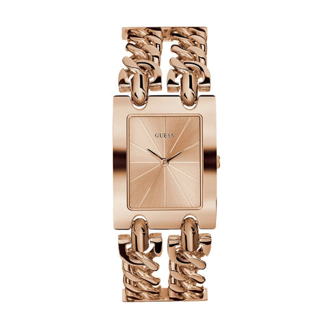 Guess Mod Heavy Metal Rose Gold Dial Rose Gold Steel Strap Watch For Women - W1117L3 Buy Now By Guess