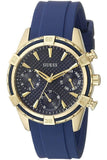 Guess Catalina Blue Gold Tone Blue Silicone Strap Watch For Women - W0562L2 Buy Now By Guess