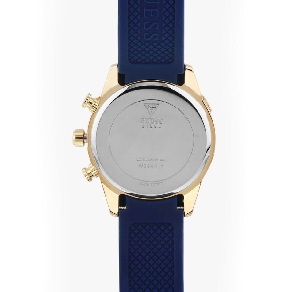 Guess Catalina Blue Gold Tone Blue Silicone Strap Watch For Women - W0562L2 Buy Now By Guess