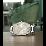 Guess Raven Diamonds Silver Dial Silver Steel Strap Watch for Women - GW0104L1 Buy Now By Guess