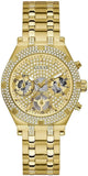 Guess Heiress Multifunction Diamonds Gold Dial Gold Steel Strap Watch for Women - GW0440L2 Buy Now By Guess