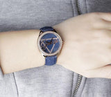 Guess Little Flirt Quartz Blue Dial Blue Leather Strap Watch For Women - W0456L6 Buy Now By Guess