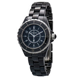 Chanel J12 Quartz Ceramic Black Dial Black Steel Strap Watch for Women - J12 H0682 Buy Now By Chanel