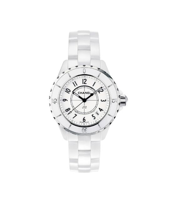 Chanel J12 Ceramic White Dial White Steel Strap Watch for Women - J12 H0968 Buy Now By Chanel