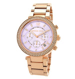 Michael Kors Parker Purple Dial Rose Gold Steel Strap Watch for Women - MK6169 Buy Now By Michael Kors