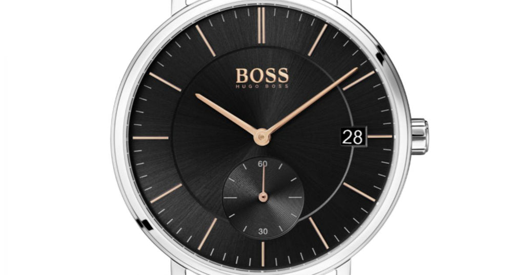 Hugo Boss Corporal Black Dial Black Leather Strap Watch for Men - 1513638 Buy Now By Hugo Boss