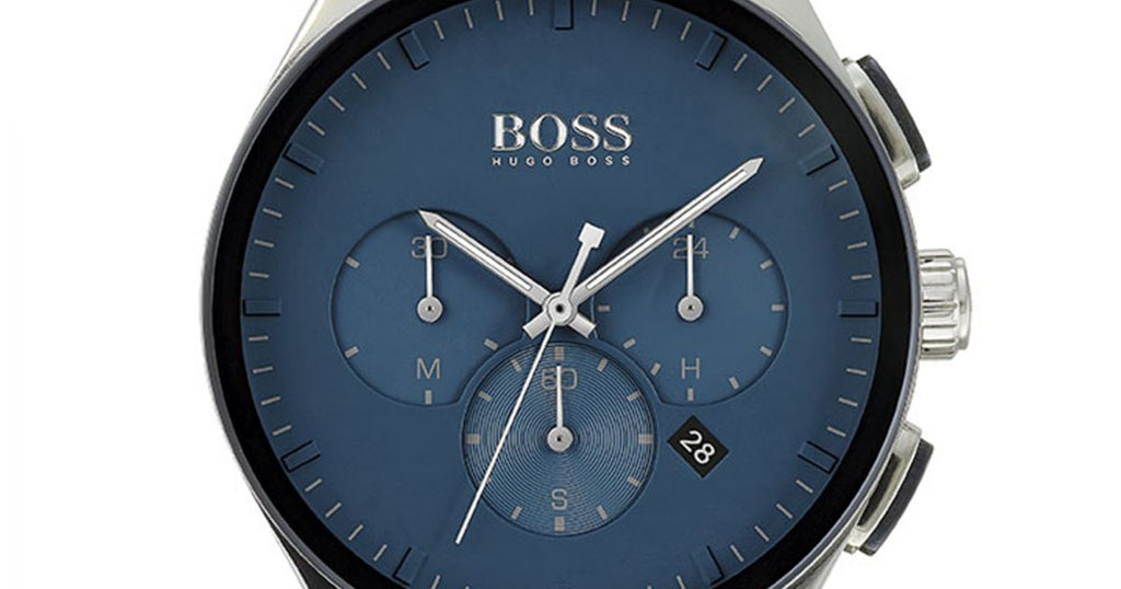 Hugo Boss Peak Chronograph Blue Dial Silver Steel Strap Watch for Men - 1513763 Buy Now By Hugo Boss