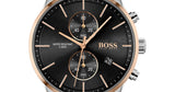 Hugo Boss Associate Black Dial Silver Mesh Bracelet Watch for Men - 1513805 Buy Now By Hugo Boss