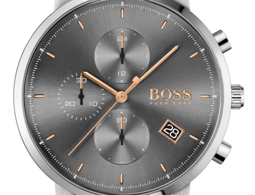 Hugo Boss Integrity Grey Dial Silver Mesh Bracelet Watch for Men - 1513807 Buy Now By Hugo Boss