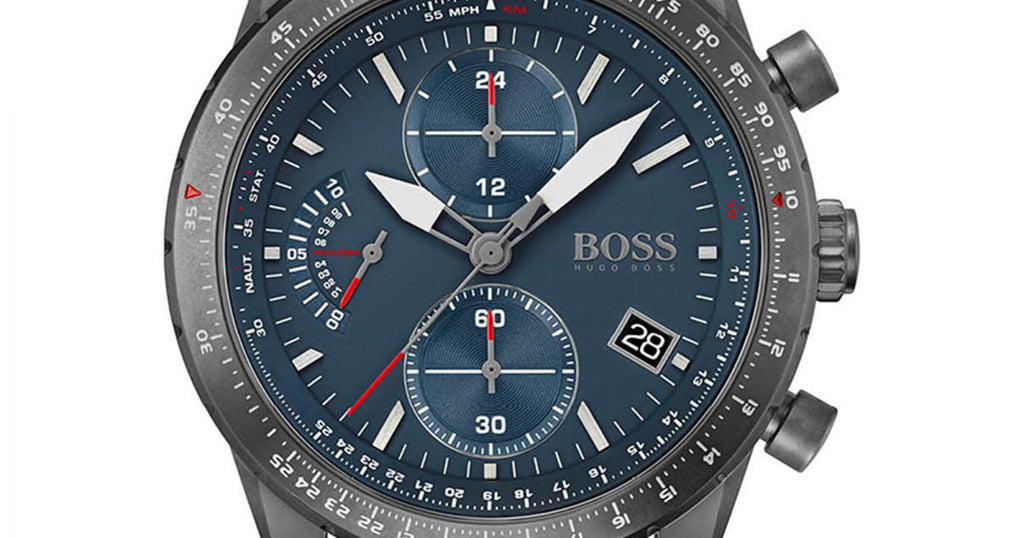 Hugo Boss Pilot Edition Blue Dial Brown Leather Strap Watch for Men - 1513852 Buy Now By Hugo Boss