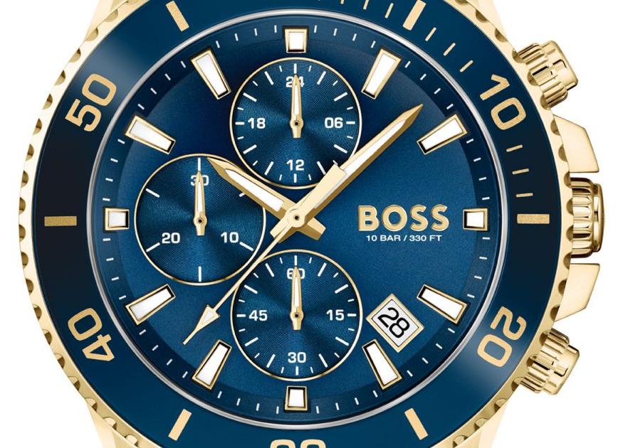 Hugo Boss Admiral Blue Dial Blue Rubber SIlicon Strap Watch for Men - 1513965 Buy Now By Hugo Boss