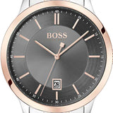 Hugo Boss Classic Grey Dial Two Tone Steel Strap Watch for Men - 1513688 Buy Now By Hugo Boss