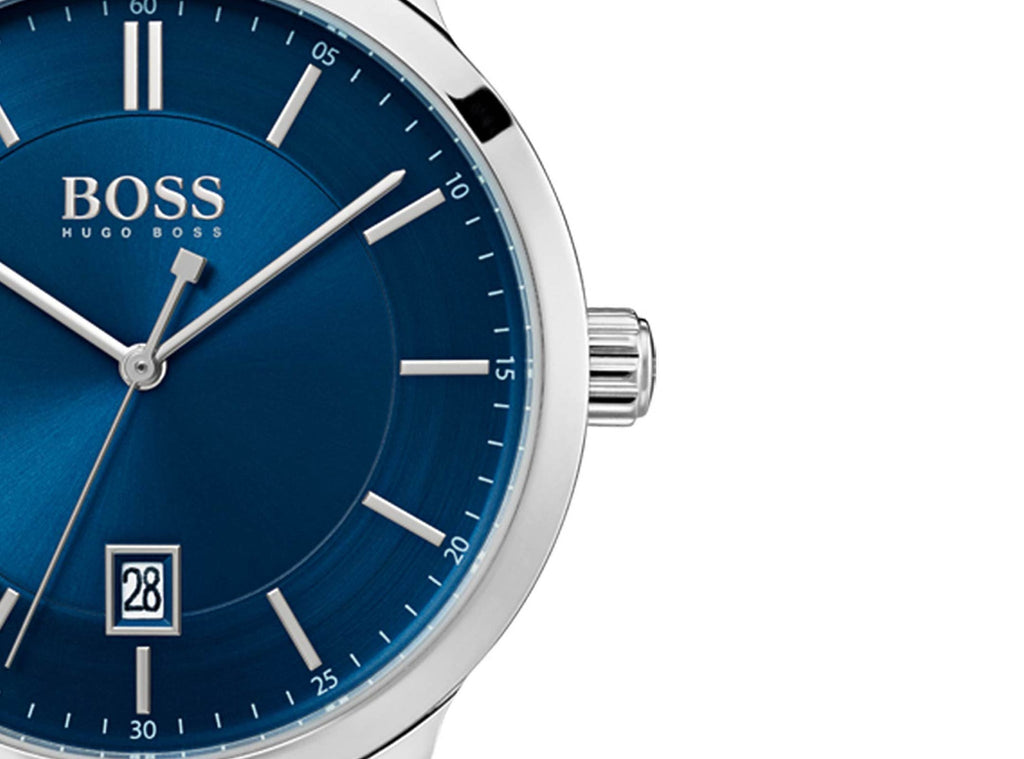 Hugo Boss Corporal Blue Dial Brown Leather Strap Watch for Men - 151363 Buy Now By Hugo Boss