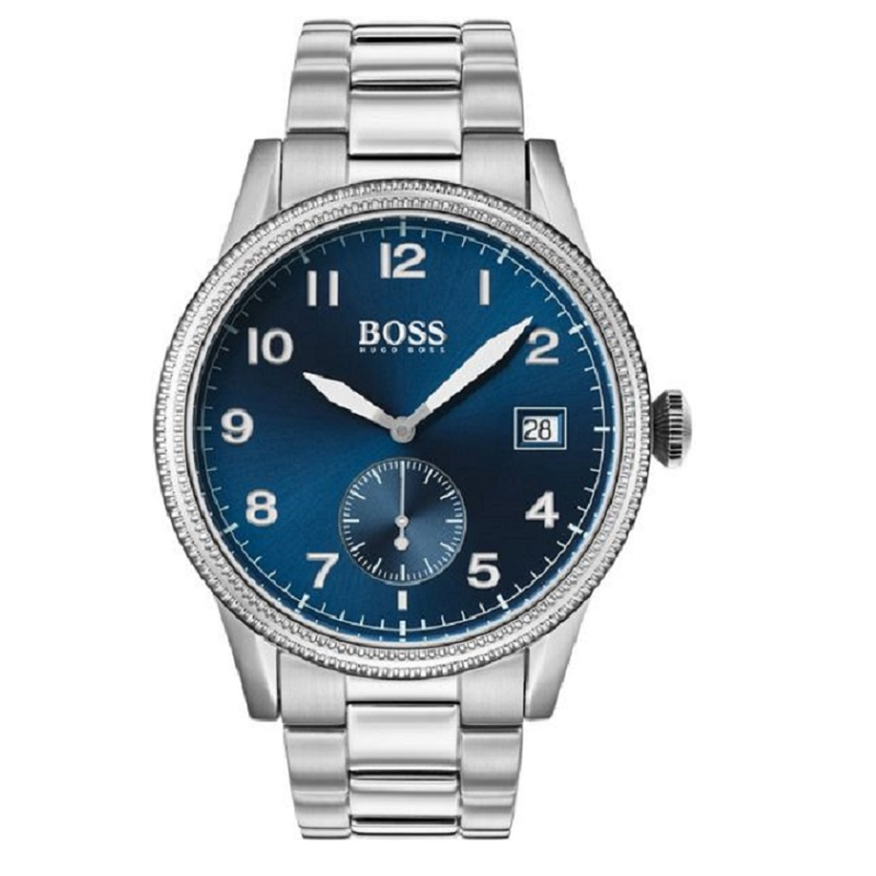 Hugo Boss Legacy Blue Dial Silver Steel Strap Watch for Men - 1513707 Buy Now By Hugo Boss