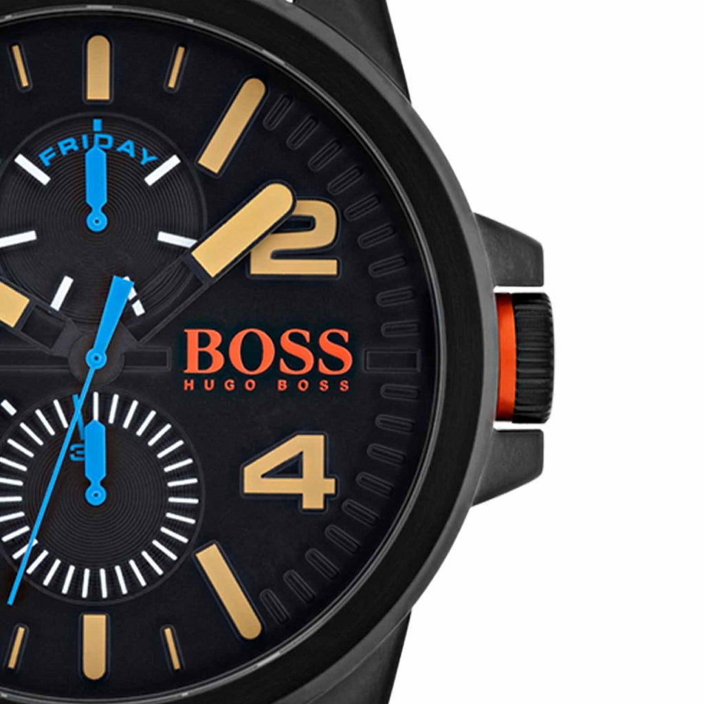 Hugo Boss Orange Detroit Analog Black Dial Black Silicone Strap Watch For Men - 1550011 Buy Now By Hugo Boss