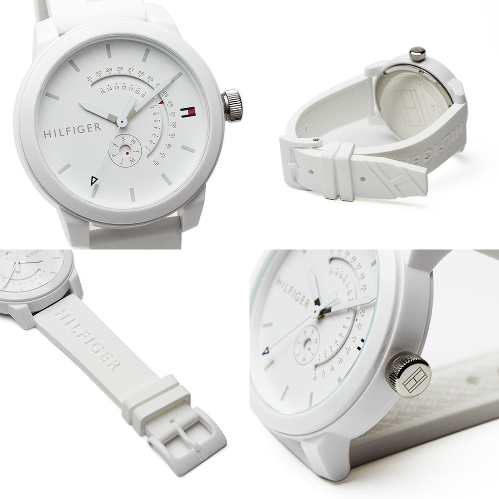 Tommy Hilfiger Denim Analog White Dial White Rubber Strap Watch for Men - 1791481 Buy Now By Tommy Hilfiger