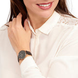 Daniel Wellington Petite Sheffield Black Dial Black Leather Strap Watch For Women - DW00100168 Buy Now By Daniel Wellington