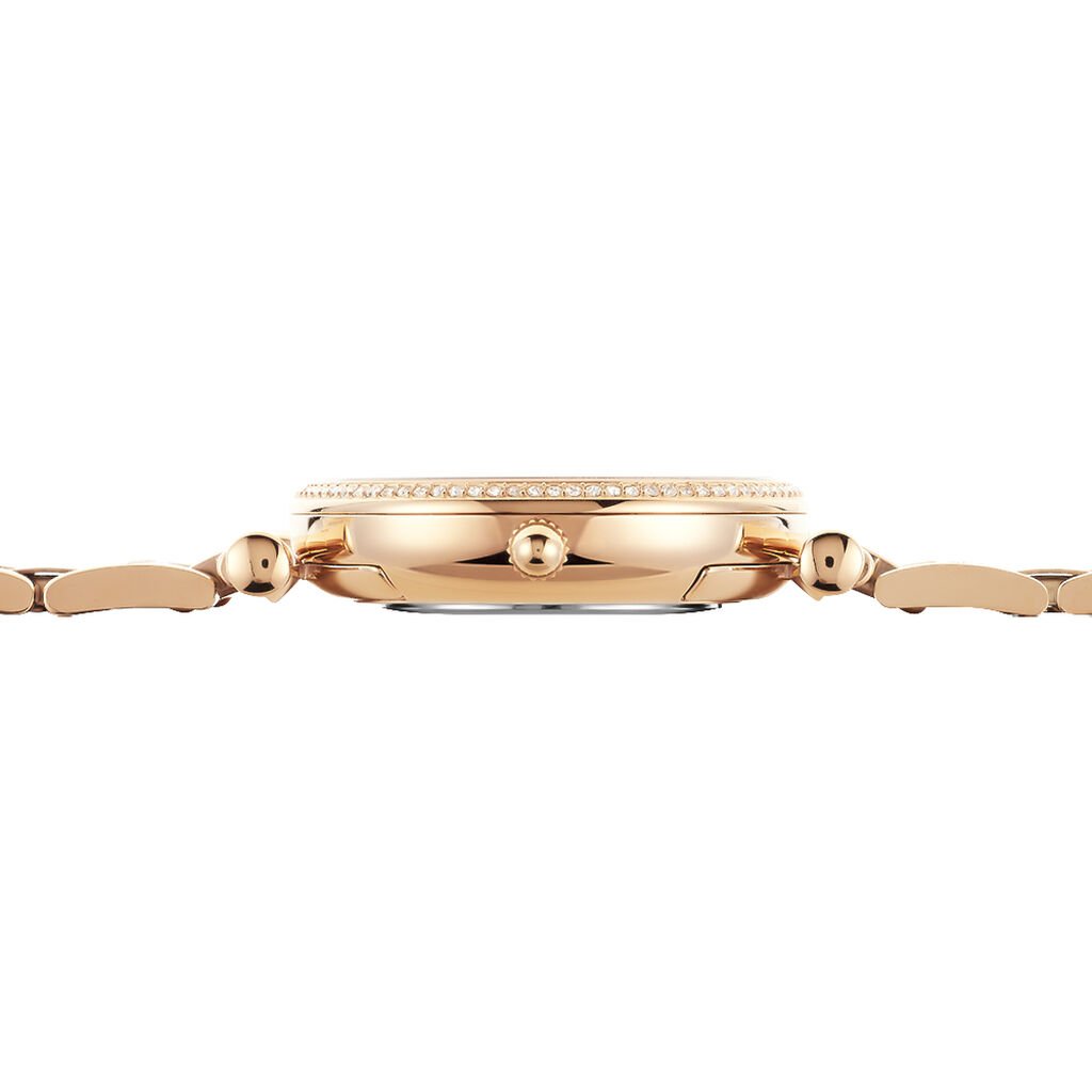 Fossil Carlie Rose Gold Dial Rose Gold Steel Strap Watch for Women - ES4301 Buy Now By Fossil