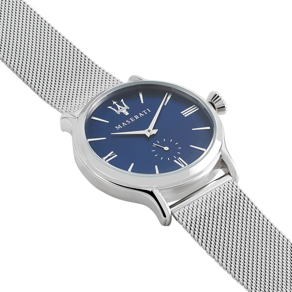 Maserati Epoca Blue Dial Silver Mesh Bracelet Watch For Men - R8853118006 Buy Now By Maserati