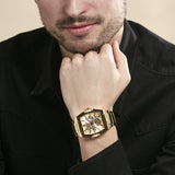 Guess Phoenix Multi Function Gold Dial Gold Steel Strap Watch for Men - GW0456G2 Buy Now By Guess