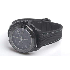 Tag Heuer Aquaracer Automatic Chronograph Special Edition Titanium Grey Dial Black Leather Strap Watch for Men - CAY218B.FC6370 Buy Now By Tag Heuer