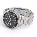 Tag Heuer Aquaracer Quartz Black Dial Silver Steel Strap Watch for Men - WAY101A.BA0746 Buy Now By Tag Heuer