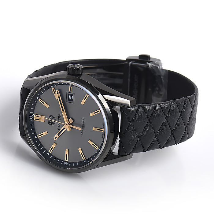 Tag Heuer Carrera Special Edition Black Dial Black Leather Strap Watch for Women - WAR1113.FC6392 Buy Now By Tag Heuer