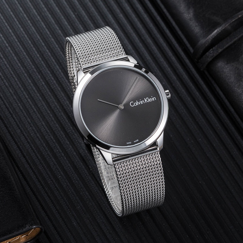 Calvin Klein Minimal Grey Dial Silver Mesh Bracelet Watch for Men - K3M211Y3 Buy Now By Calvin Klein