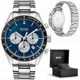 Hugo Boss Chronograph Blue Dial Silver Steel Strap Watch for Men - 1513630 Buy Now By Hugo Boss