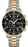 Hugo Boss Admiral Black Dial Two Tone Steel Strap Watch for Men - 1513908 Buy Now By Hugo Boss