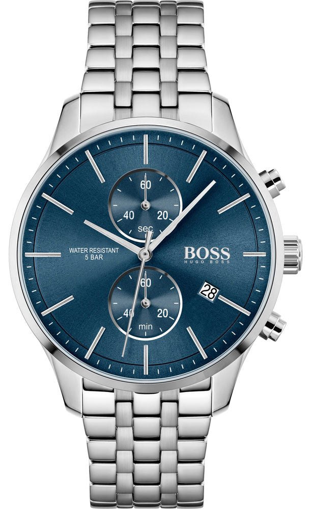 Hugo Boss Associate Blue Dial Silver Steel Strap Watch for Men - 1513839 Buy Now By Hugo Boss