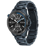 Hugo Boss Globetrotter Black Dial Black Steel Strap Watch for Men - 1513824 Buy Now By Hugo Boss