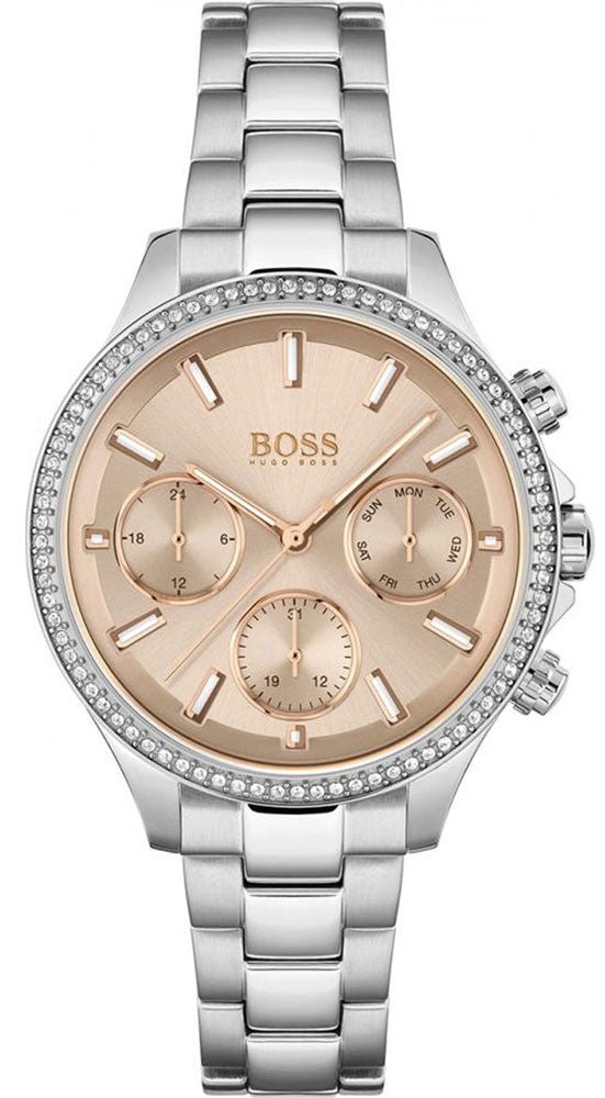 Hugo Boss Hera Rose Pink Dial Silver Steel Strap Watch for Women - 1502565 Buy Now By Hugo Boss