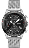 Hugo Boss Pilot Edition Black Dial Silver Mesh Bracelet Watch for Men - 1513886 Buy Now By Hugo Boss