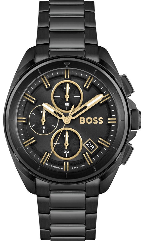 Hugo Boss Volane Black Dial Black Steel Strap Watch for Men - 1513950 Buy Now By Hugo Boss