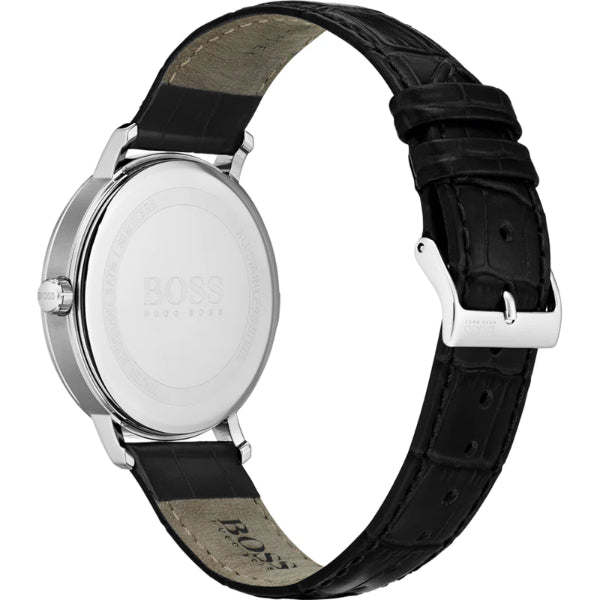 Hugo Boss Corporal Black Dial Black Leather Strap Watch for Men - 1513638 Buy Now By Hugo Boss